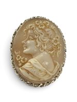 Spilla Mandile 1922 Donna Cammei  in Argento Conchiglia 2MSPCM189